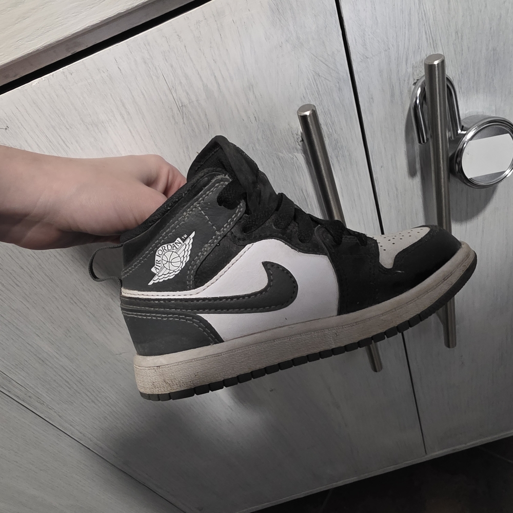 Nike Kids Black and White High-Top Sneakers